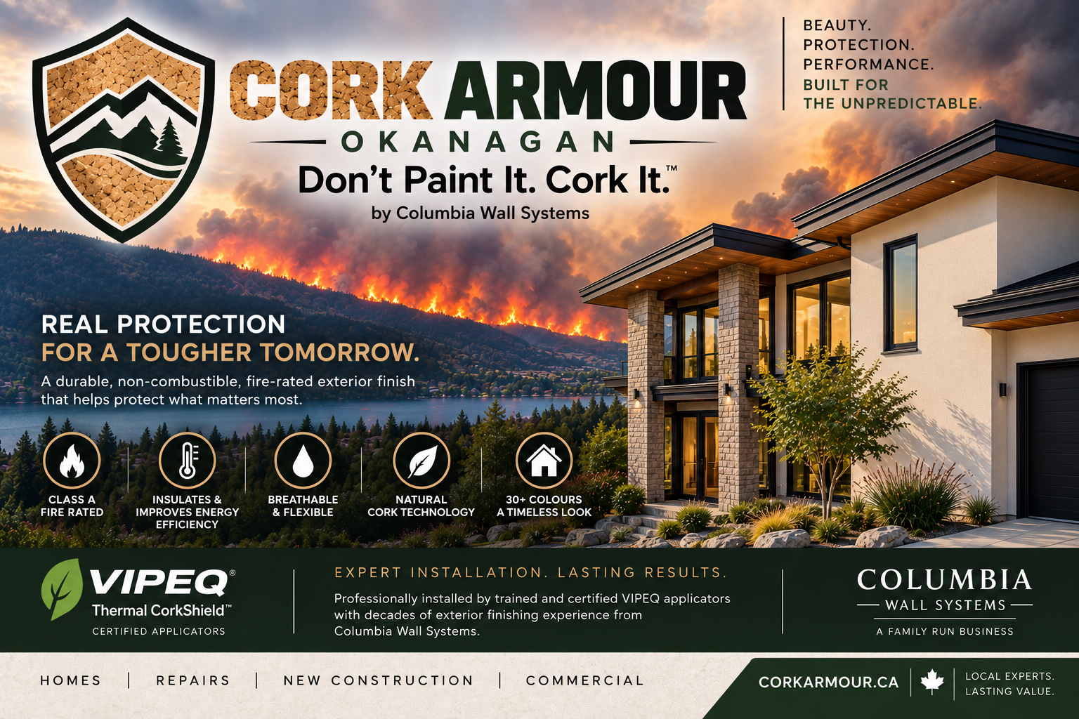 Cork Armour Okanagan wildfire campaign